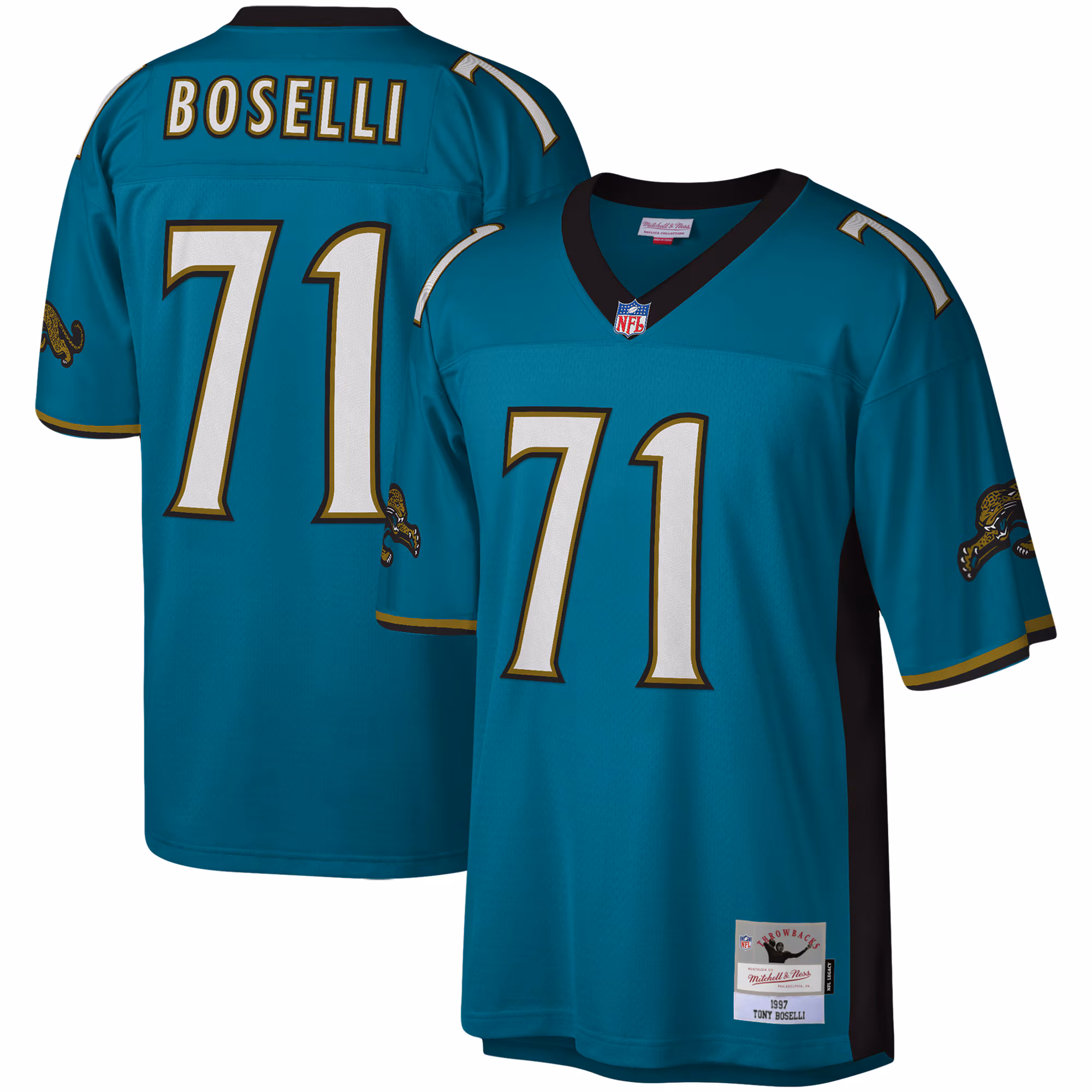 Tony Boselli #71 Jacksonville Jaguars Mitchell & Ness Legacy Replica Jersey - Teal