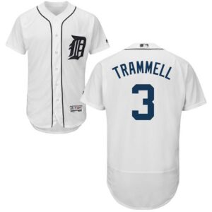 Detroit Tigers #3 Alan Trammell White Flexbase Collection Stitched Jersey
