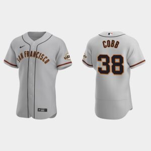 Men's San Francisco Giants #38 Alex Cobb Gray Road Flex Base Jersey