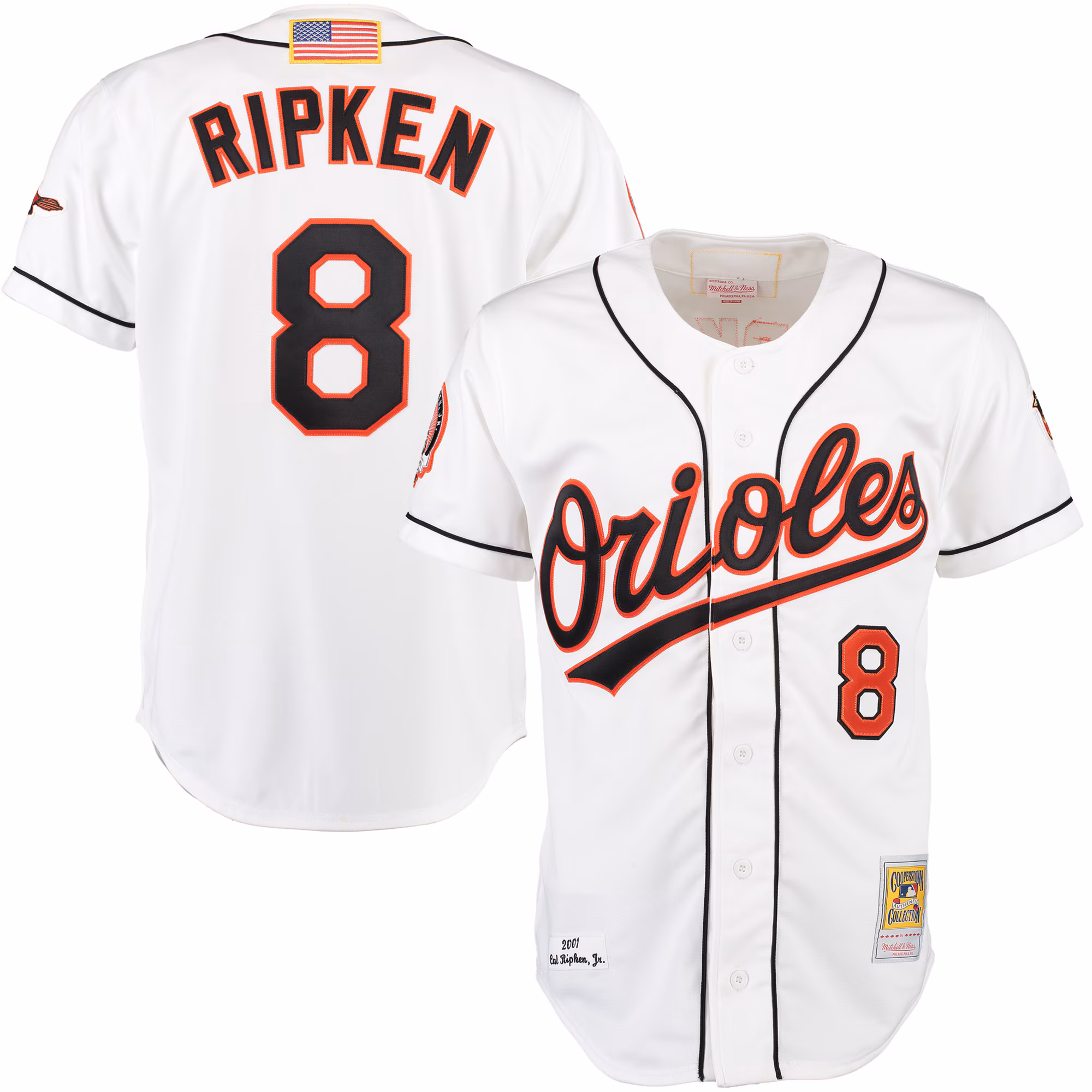 Baltimore Orioles Cal Ripken Mitchell & Ness White Home Authentic Jersey