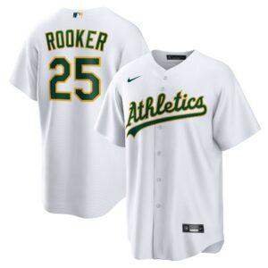 Athletics Brent Rooker #25 White Home Replica Jersey