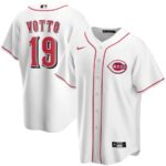 Men's  Cincinnati Reds #19 Joey Votto White Home 2020 Jersey