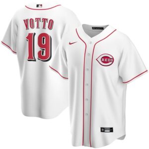 Men's  Cincinnati Reds #19 Joey Votto White Home 2020 Jersey