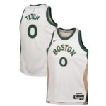 Youth Boston Celtics Jayson Tatum  White 2023/24 Swingman Replica Jersey - City Edition