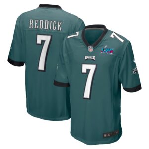 Haason Reddick Philadelphia Eagles  Super Bowl LVII Patch Game Jersey - Midnight Green