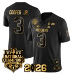 Omar Cooper Jr. #3 Indiana Hoosiers Vapor Limited Football Jersey - 2025 National Champions - All Stitched