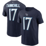 Men's Ryan Tannehill Navy Tennessee Titans Name & Number T-Shirt