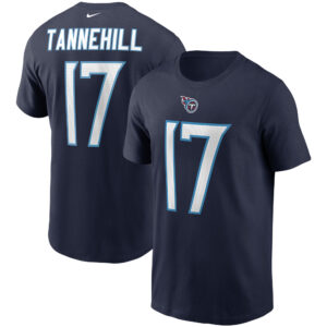 Men's Ryan Tannehill Navy Tennessee Titans Name & Number T-Shirt