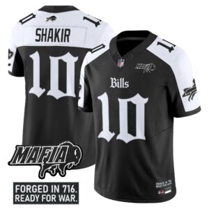 Khalil Shakir #10 Buffalo Bills BUF 'Gothic Cold Front Edition' Vapor Limited Jersey V2 - All Stitched