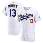 Los Angeles Dodgers Max Muncy #13 White 2026 Gold Collection Authentic Jersey