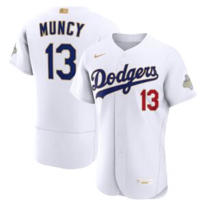 Los Angeles Dodgers Max Muncy #13 White 2026 Gold Collection Authentic Jersey
