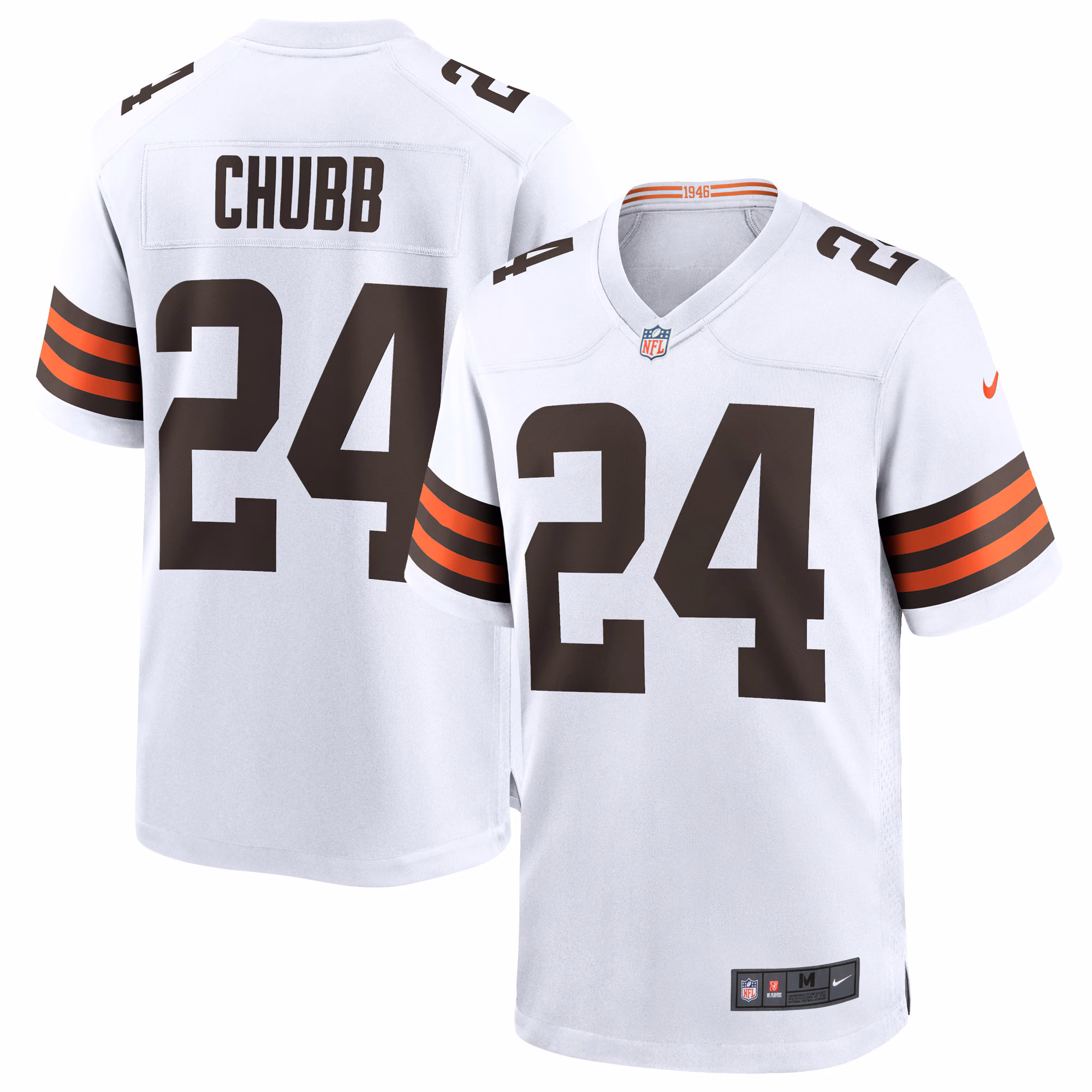 Nick Chubb Cleveland Browns Game Jersey - White