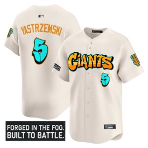 Mike Yastrzemski #5 San Francisco Giants Graffiti Fog City Drop Vapor Premier Limited Jersey - All Cream