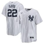 Men's New York Yankees #22 Juan Soto  White Home Jersey