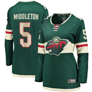 Jake Middleton Minnesota Wild Women's Home Breakaway Player Jersey - Green