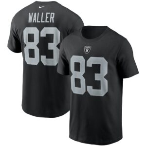 Men's Darren Waller Black Las Vegas Raiders Name & Number T-Shirt