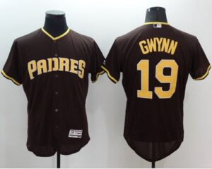 San Diego Padres #19 Tony Gwynn Brown Flexbase Collection Stitched Jersey