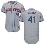 Men's New York Mets #41 Tom Seaver Grey Flexbase Collection Stitched Jersey