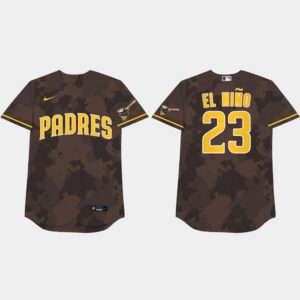 Fernando Tatis Jr. Nickname Padres 2021 Players Weekend El Nino Camo Men's Jersey