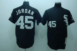 Mitchell And Ness Chicago White Sox #45 Michael  Stitched Black Throwback Jersey