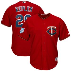 Men's Minnesota Twins #28 Max Kepler Majestic Scarlet 2019 Spring Training Cool Base Player Jersey