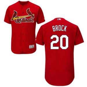 Men's St. Louis Cardinals #20 Lou Brock Red Flexbase Collection Stitched Jersey