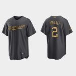 Men's Minnesota Twins #2 Luis Arraez 2022 All-Star Game Cool Base Jersey - Charcoal