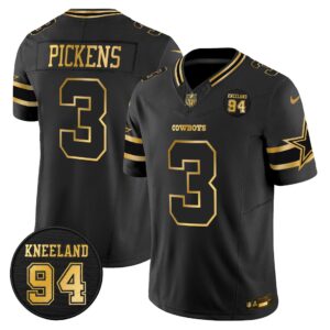 Dallas Cowboys 94 Marshawn Kneeland Memorial Patch Gold Vapor Limited Jersey - All Stitched