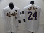 Men's Los Angeles Dodgers Front #8 Back #24 Kobe Bryant Mamba White Cool Base Stitched Jersey