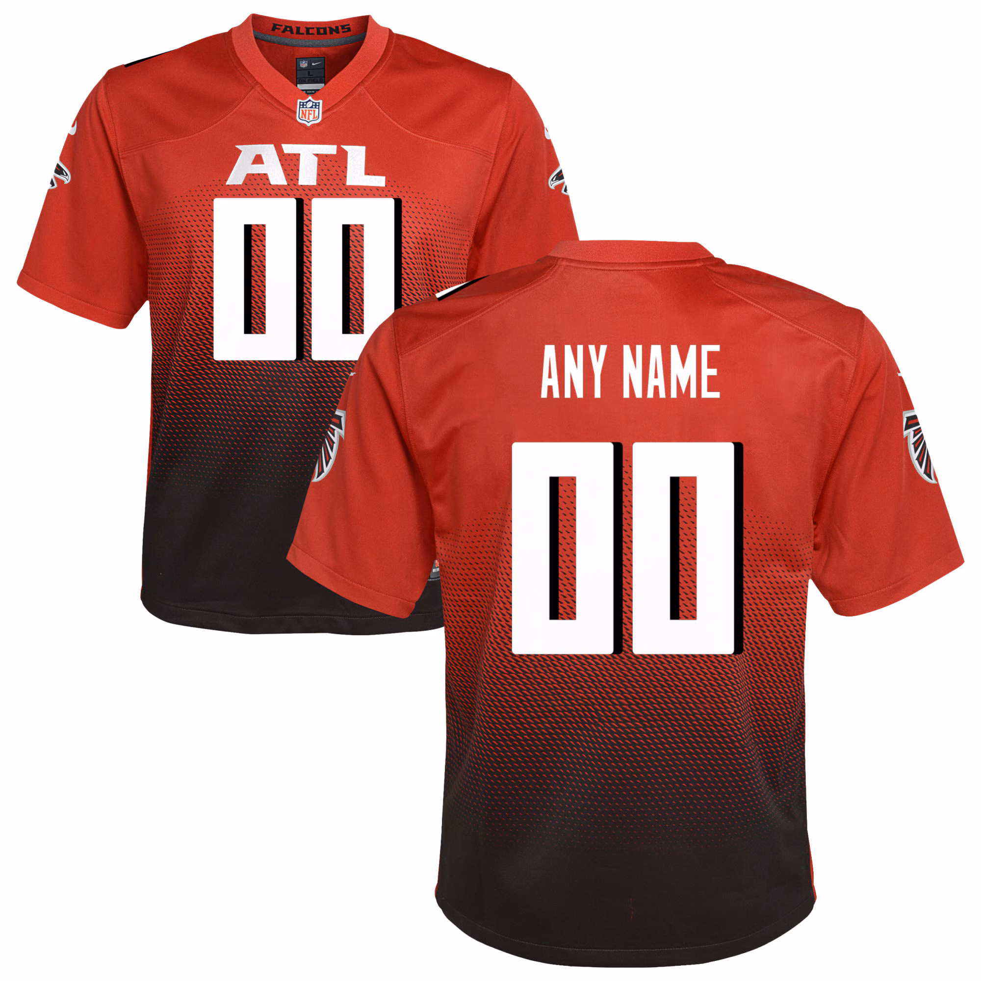 Youth Atlanta Falcons Red Alternate Custom #00 Game Jersey