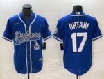 Men's Los Angeles Dodgers #17  Blue Shohei Ohtani Jersey