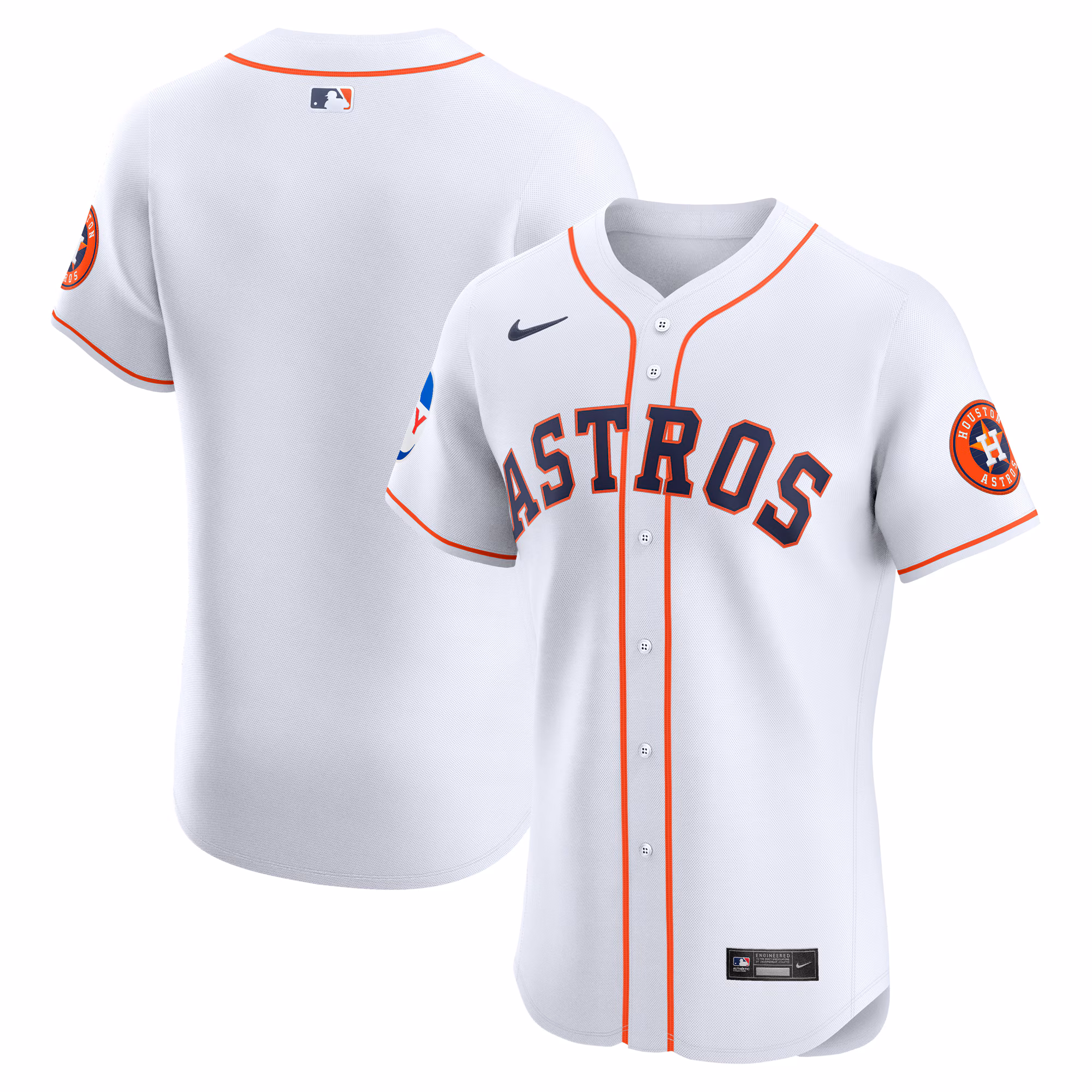 Houston Astros White Home Elite Patch Jersey