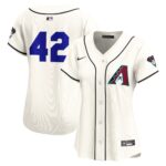 Women's Arizona Diamondbacks Cream Home 2025 Jackie Robinson #42 Day Limited Jersey