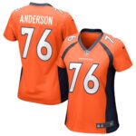 Calvin Anderson Denver Broncos  Women's Game Jersey - Orange