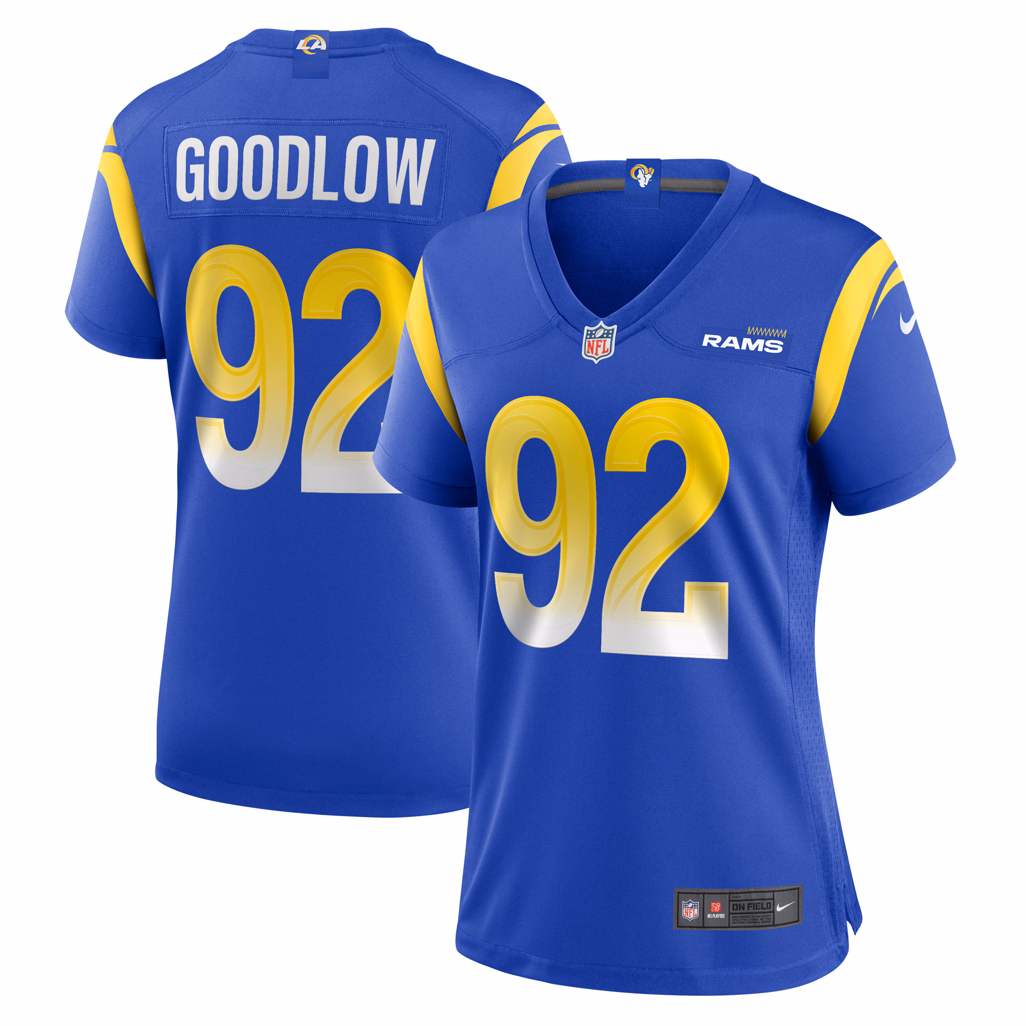 Anthony Goodlow Los Angeles Rams Women's Game Jersey -  Royal