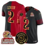 Deommodore Lenoir #2 San Francisco 49ers SF 2025 "Rivalries" 5x Champions & Faithful To The Bay Patch Vapor Limited Jersey - All Stitched