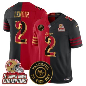 Deommodore Lenoir #2 San Francisco 49ers SF 2025 "Rivalries" 5x Champions & Faithful To The Bay Patch Vapor Limited Jersey - All Stitched