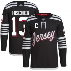 Nico Hischier New Jersey Devils  2021/22 Alternate Primegreen Authentic Pro Player Jersey - Black