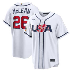 Nolan McLean #26 USA Baseball 2026 World Baseball Classic Home Stadium Jersey - White