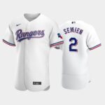Men's #2 Marcus Semien Texas Rangers White Flex Base Jersey