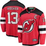 Nico Hischier New Jersey Devils Captain Patch Home Breakaway Jersey - Red