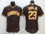 Men's San Diego Padres #23 Fernando Tatis Jr. Brown Pinstripe Stitched Flex Base  Jersey