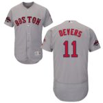 Boston Red Sox #11 Rafael Devers Grey Flexbase Collection 2018 World Series Champions Stitched Jersey
