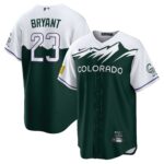 Men's Colorado Rockies Kris Bryant  Green City Connect Replica Player Jersey