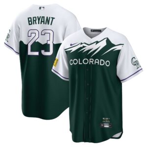 Men's Colorado Rockies Kris Bryant  Green City Connect Replica Player Jersey
