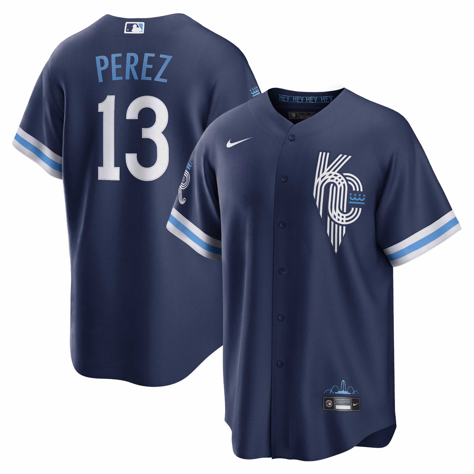 Kansas City Royals Salvador Perez #13 Navy City Connect Replica Player Jersey