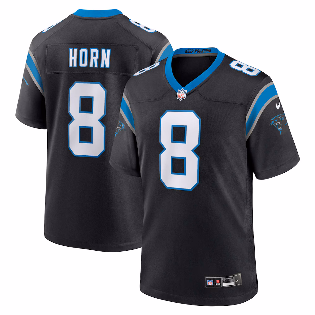 Jaycee Horn #8 Carolina Panthers Game Jersey - Black