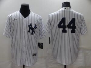 Men's  New York Yankees #44 Reggie Jackson White Cool Base Stitched Jersey