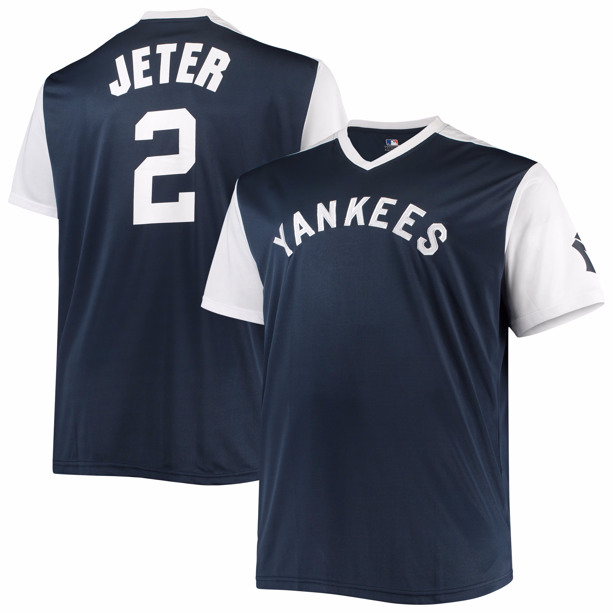 New York Yankees Derek Jeter #2 Navy/White Cooperstown Collection Replica Player Jersey