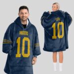 Adult J.L 10 Green Bay Football Unisex Blanket Hoodie
